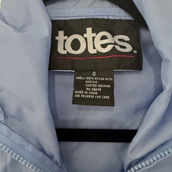Totes Blue Hooded Windbreaker Jacket Women’s Small Nylon - Picture 2 of 8